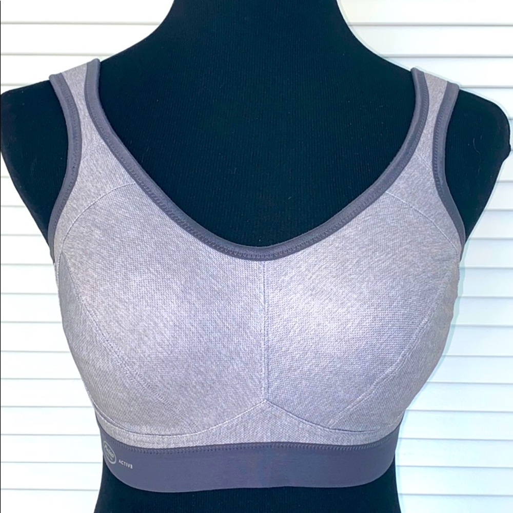Anita Athletic Bra Grey (34 USA / 75 EU / 90 F)